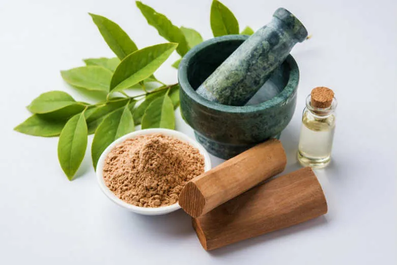 27174 sandalwood powder face pack before after